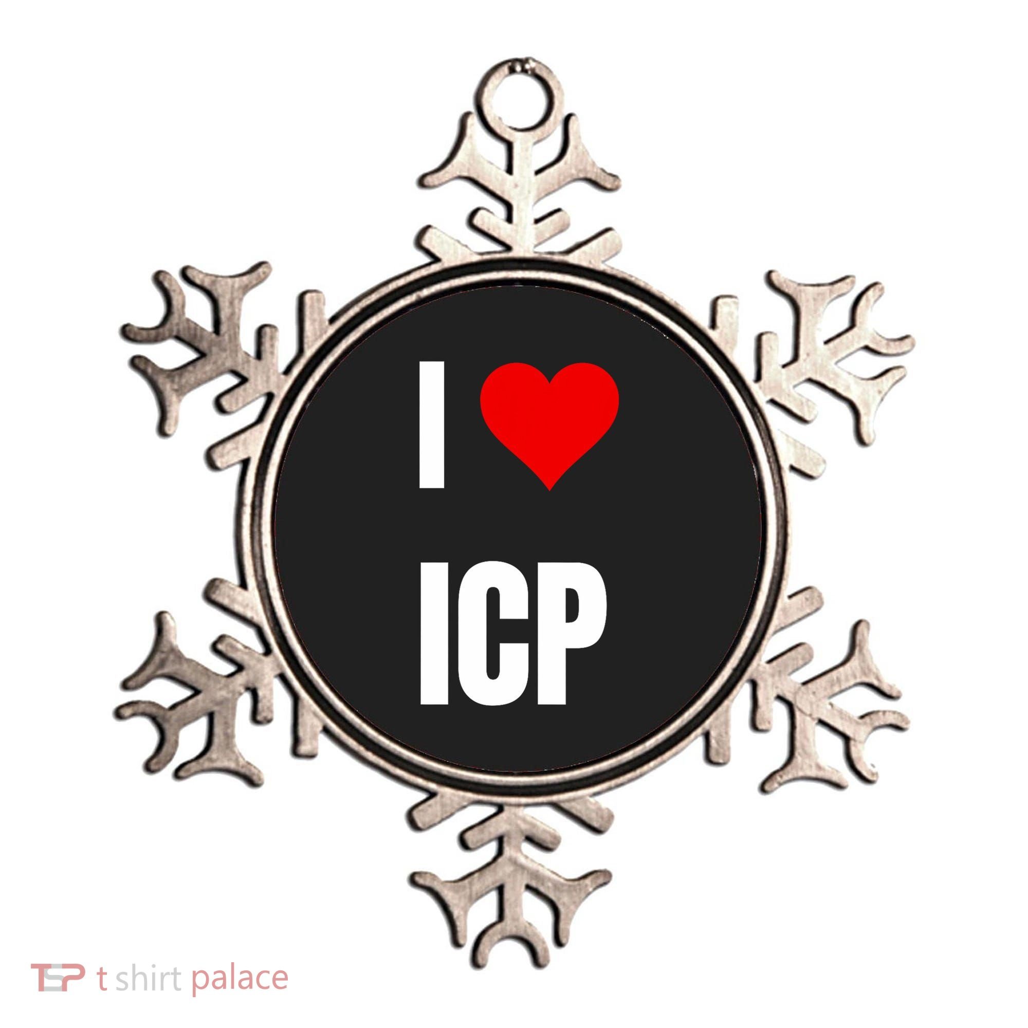I Love Icp . Crypto Saying For The Blockchain And Token Nerd Ornament