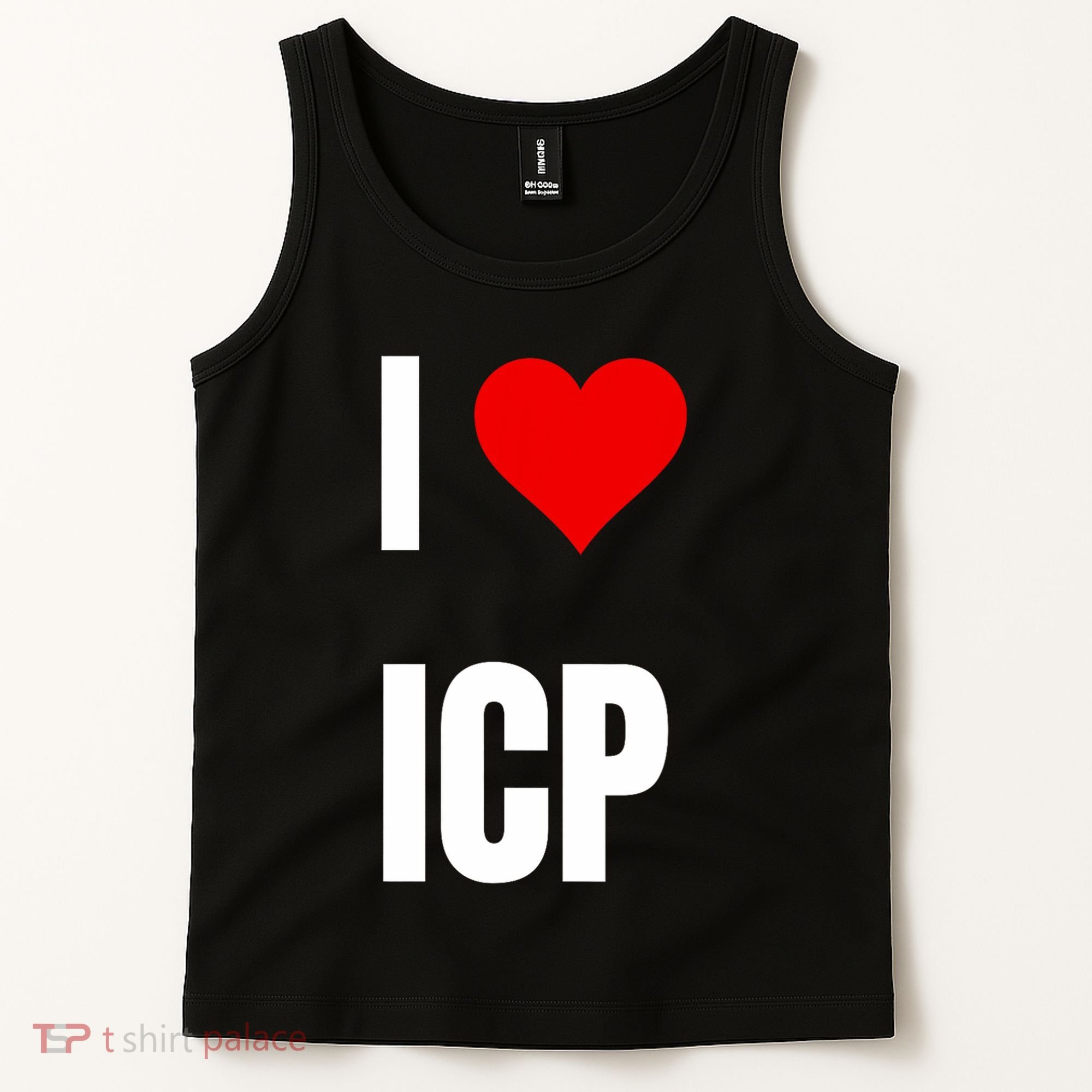 I Love Icp . Crypto Saying For The Blockchain And Token Nerd Tank Top