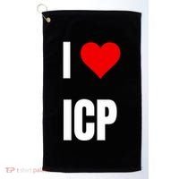 I Love Icp . Crypto Saying For The Blockchain And Token Nerd Golf Towel thumb 0