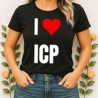 I Love Icp . Crypto Saying For The Blockchain And Token Nerd Women's T-Shirt thumb 2