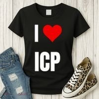 I Love Icp . Crypto Saying For The Blockchain And Token Nerd Women's T-Shirt thumb 3