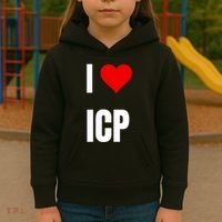 I Love Icp . Crypto Saying For The Blockchain And Token Nerd Kids Hoodie thumb 3