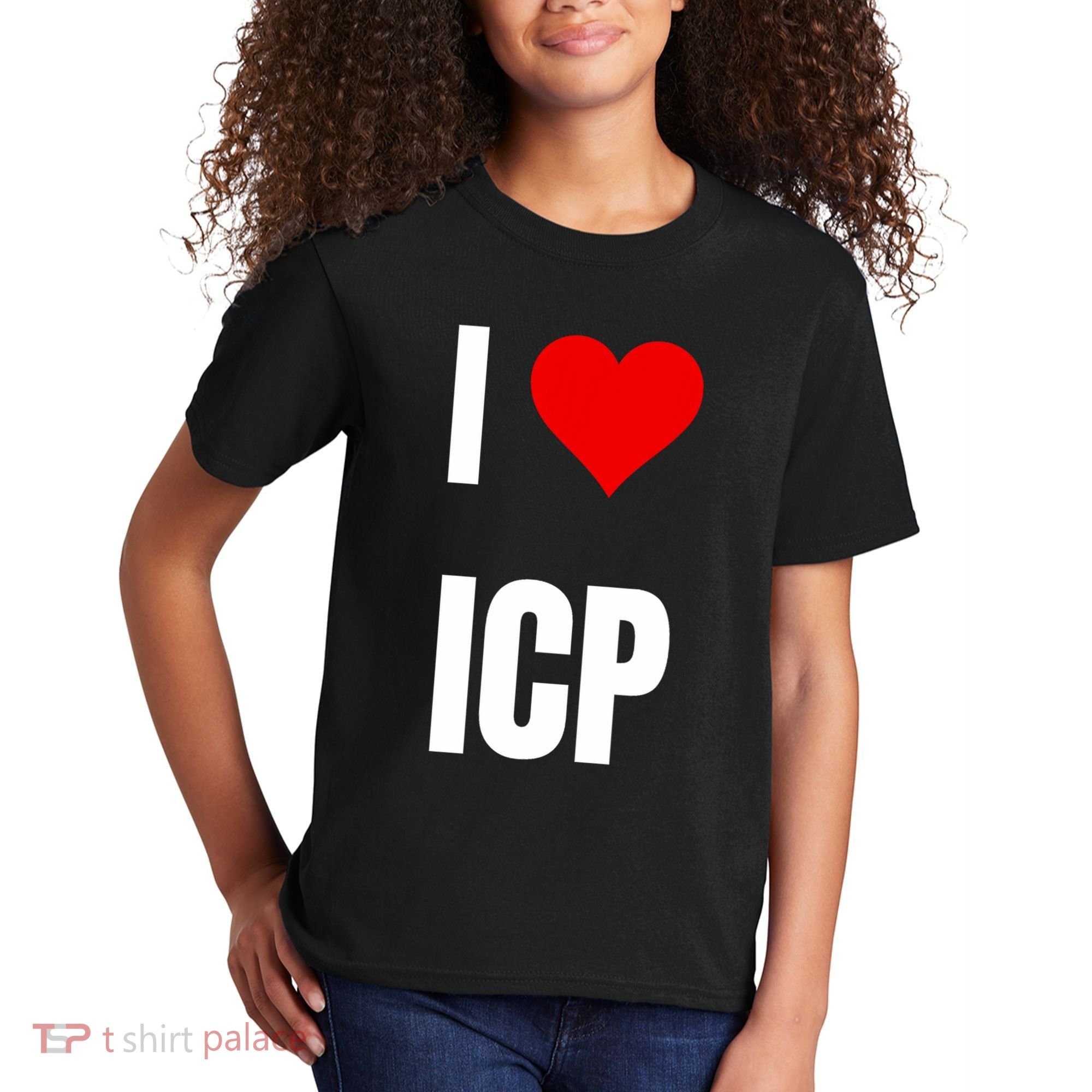 I Love Icp . Crypto Saying For The Blockchain And Token Nerd Kids T-Shirt