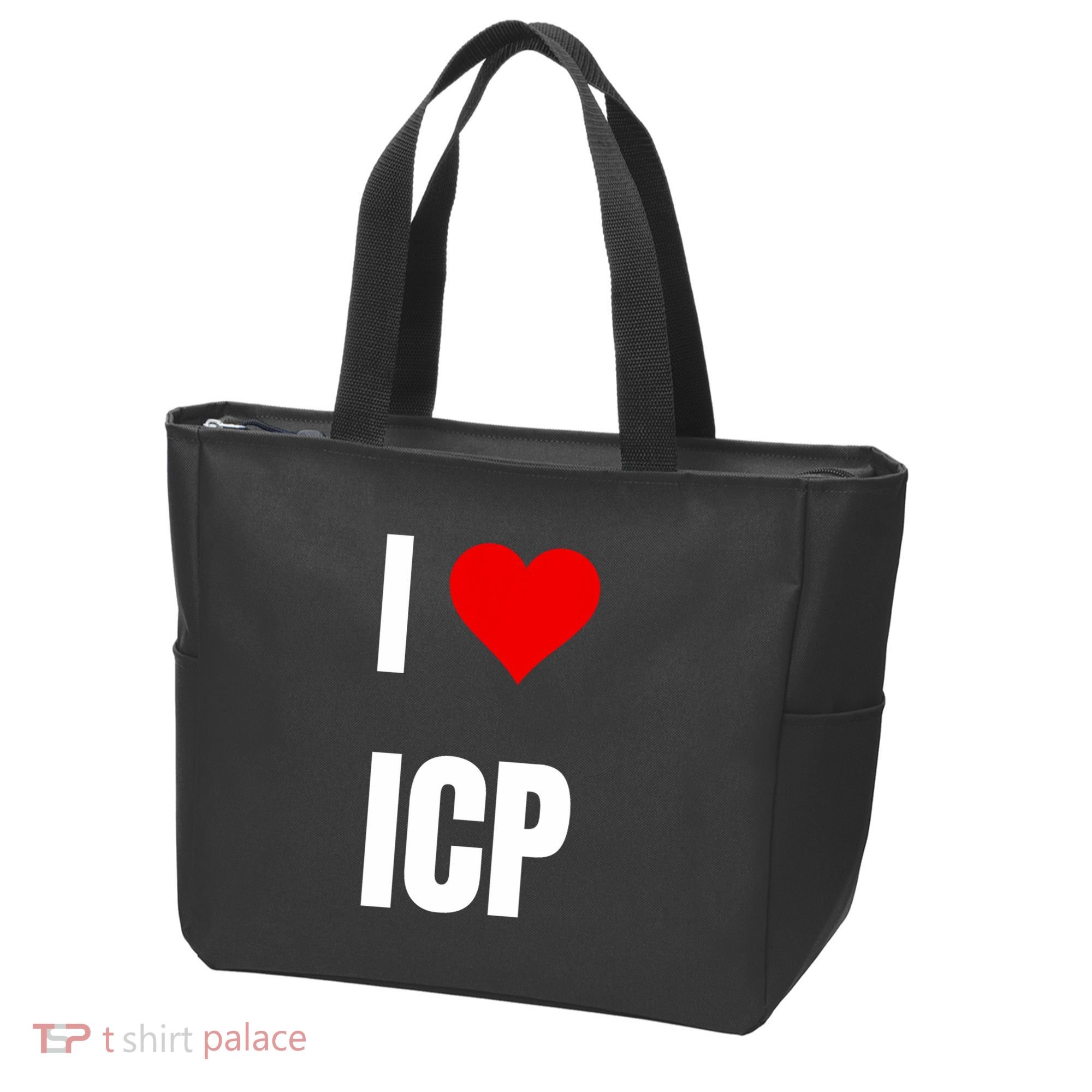I Love Icp . Crypto Saying For The Blockchain And Token Nerd Tote Bag