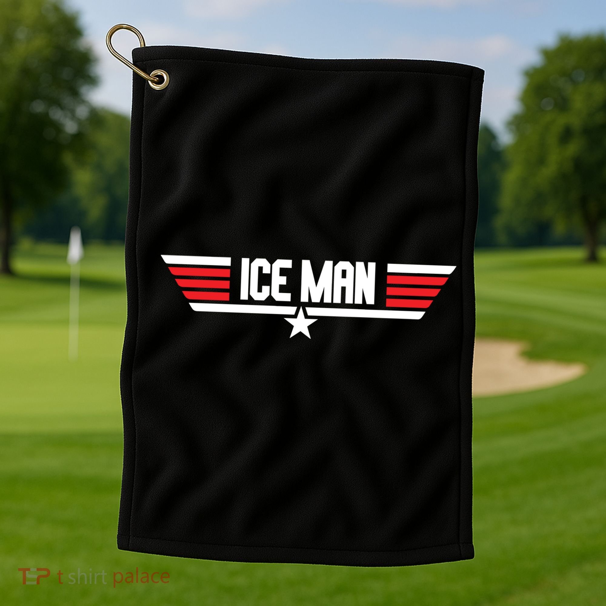 Iceman Logo Ice Man Golf Towel