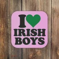 I Love Irish Boy I Heart Irish Funny St Patricks Day Coaster thumb 0