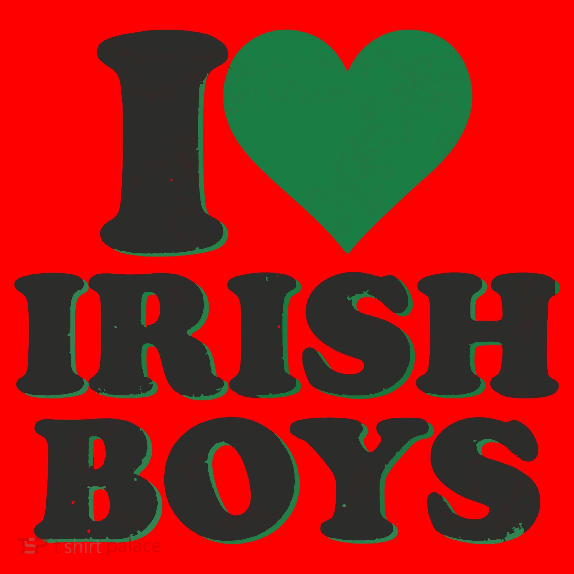 I Love Irish Boy I Heart Irish Funny St Patricks Day Santa Hat