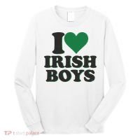 I Love Irish Boy I Heart Irish Funny St Patricks Day Long Sleeve Shirt thumb 0