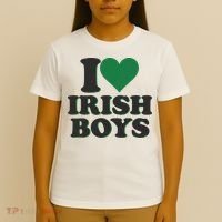 I Love Irish Boy I Heart Irish Funny St Patricks Day T-Shirt thumb 4