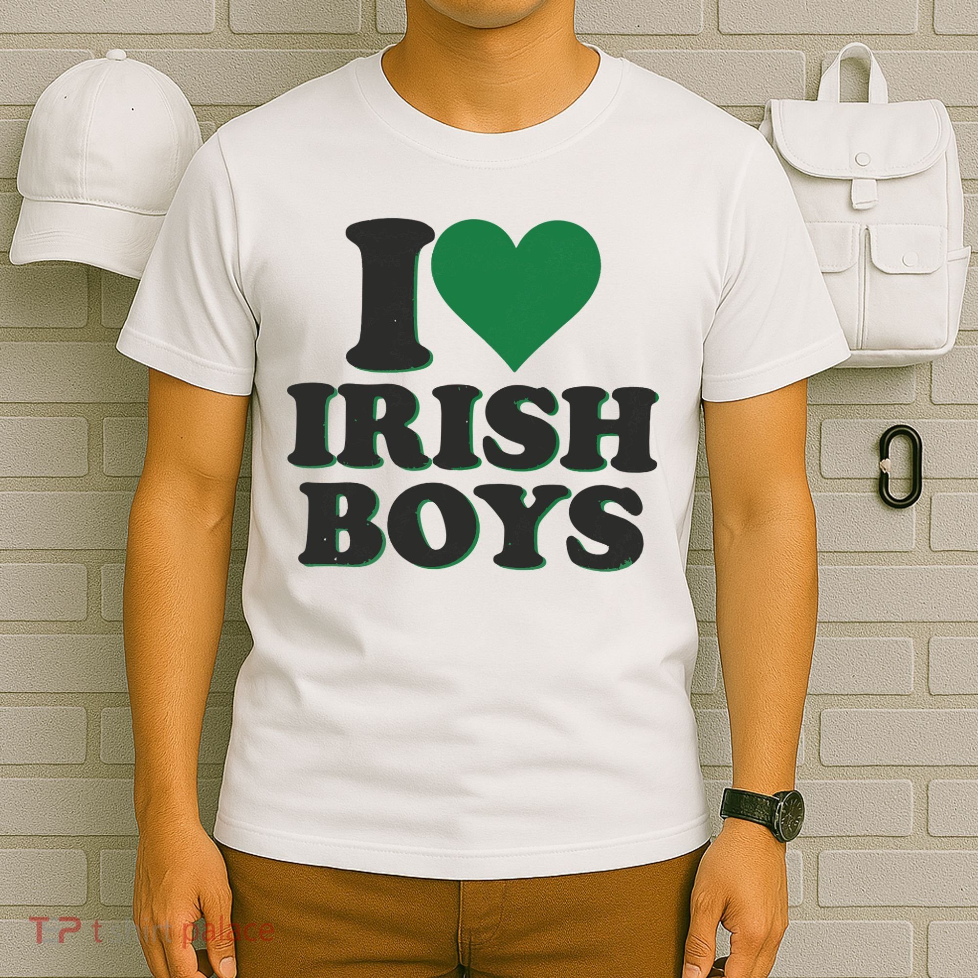I Love Irish Boy I Heart Irish Funny St Patricks Day T-Shirt