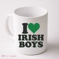 I Love Irish Boy I Heart Irish Funny St Patricks Day Coffee Mug thumb 0