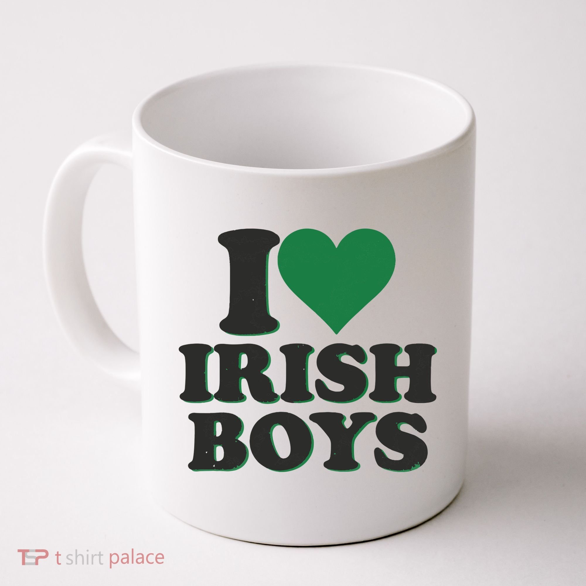 I Love Irish Boy I Heart Irish Funny St Patricks Day Coffee Mug