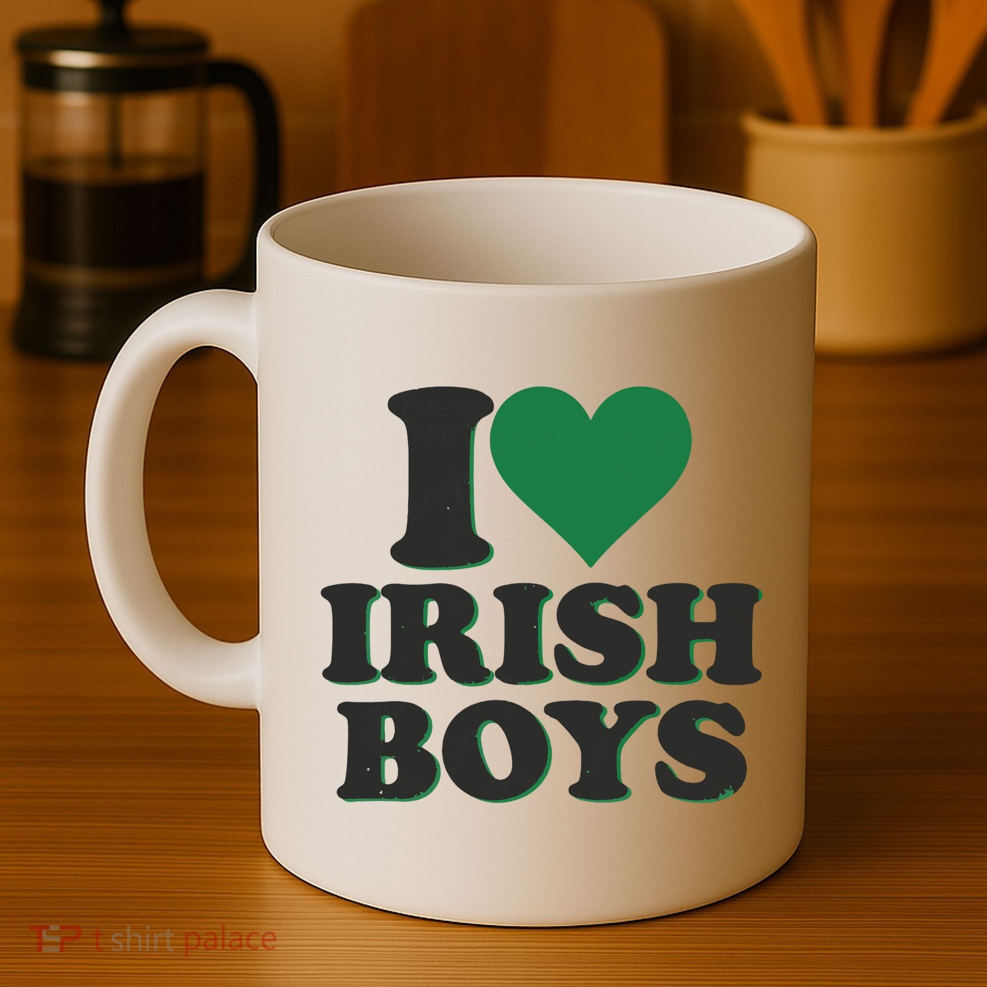 I Love Irish Boy I Heart Irish Funny St Patricks Day Coffee Mug