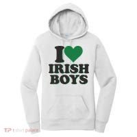 I Love Irish Boy I Heart Irish Funny St Patricks Day Women's Hoodie thumb 0