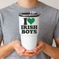 I Love Irish Boy I Heart Irish Funny St Patricks Day Tumbler thumb 2