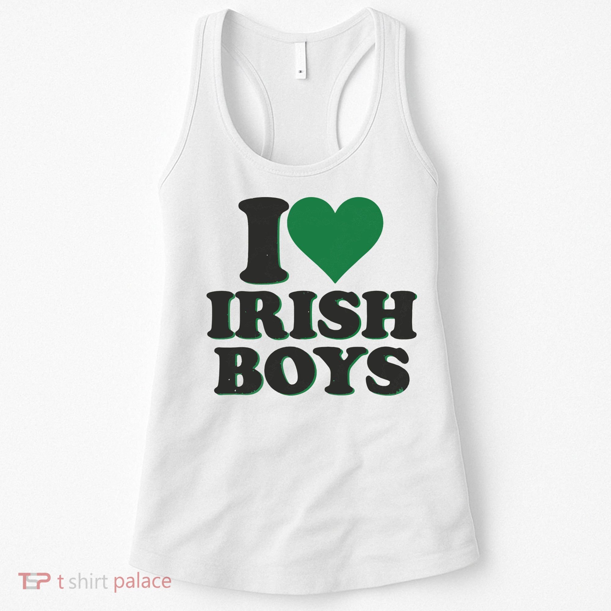 I Love Irish Boy I Heart Irish Funny St Patricks Day Women's Tank Top