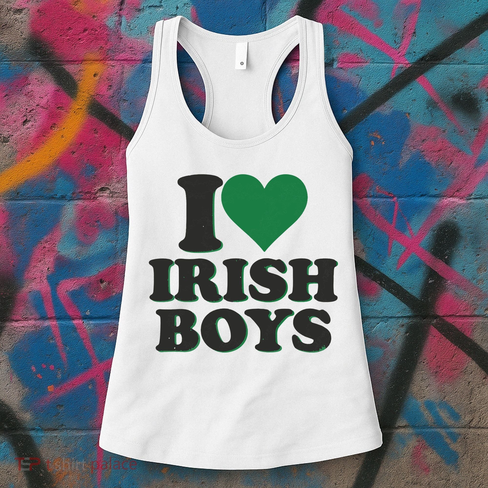 I Love Irish Boy I Heart Irish Funny St Patricks Day Women's Tank Top