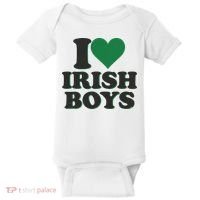 I Love Irish Boy I Heart Irish Funny St Patricks Day Baby Bodysuit thumb 0