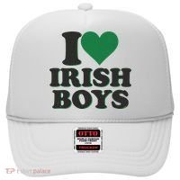 I Love Irish Boy I Heart Irish Funny St Patricks Day Hat thumb 0