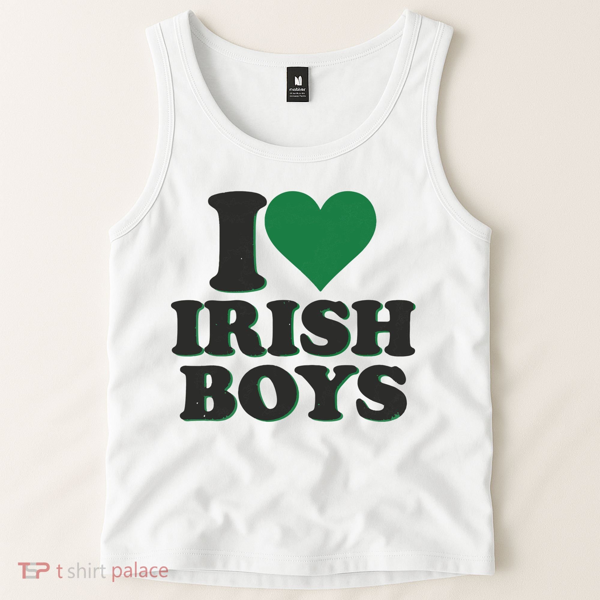 I Love Irish Boy I Heart Irish Funny St Patricks Day Tank Top
