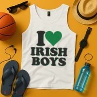 I Love Irish Boy I Heart Irish Funny St Patricks Day Tank Top thumb 4