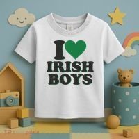 I Love Irish Boy I Heart Irish Funny St Patricks Day Toddler T-Shirt thumb 3