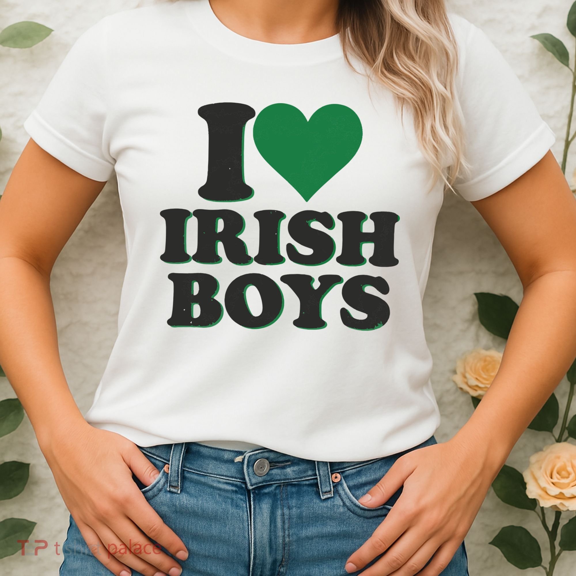I Love Irish Boy I Heart Irish Funny St Patricks Day Women's T-Shirt