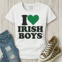 I Love Irish Boy I Heart Irish Funny St Patricks Day Women's T-Shirt thumb 3