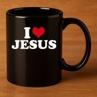I Love Jesus I Heart Jesus 11oz C Handle Ceramic Mug thumb 3
