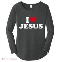 I Love Jesus I Heart Jesus Women's Perfect Tri Tunic Long Sleeve Shirt thumb 0