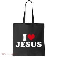 I Love Jesus I Heart Jesus Tote Bag thumb 0