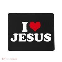 I Love Jesus I Heart Jesus Mousepad thumb 0