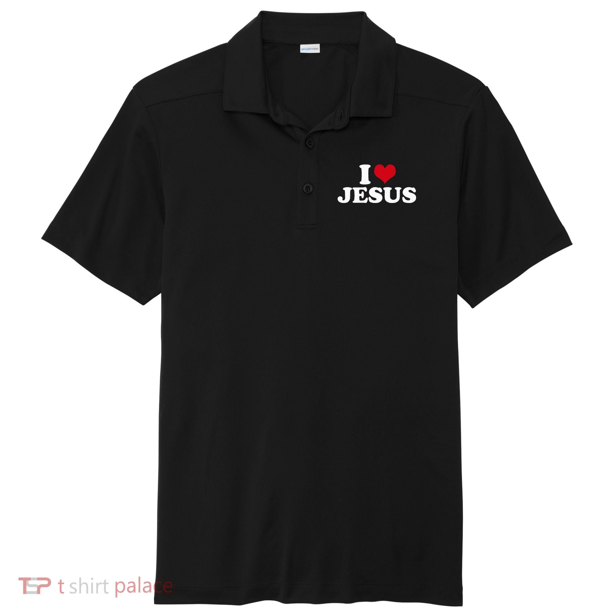 I Love Jesus I Heart Jesus Sport-Tek Posi-UV Pro Polo