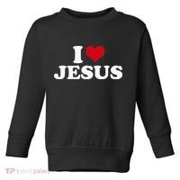 I Love Jesus I Heart Jesus Toddler Sweatshirt thumb 0