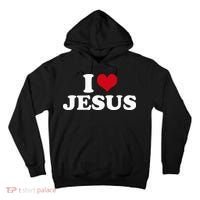 I Love Jesus I Heart Jesus Tall Hoodie thumb 0