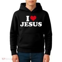 I Love Jesus I Heart Jesus Kids Hoodie thumb 4