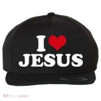 I Love Jesus I Heart Jesus Wool Snapback Cap thumb 0