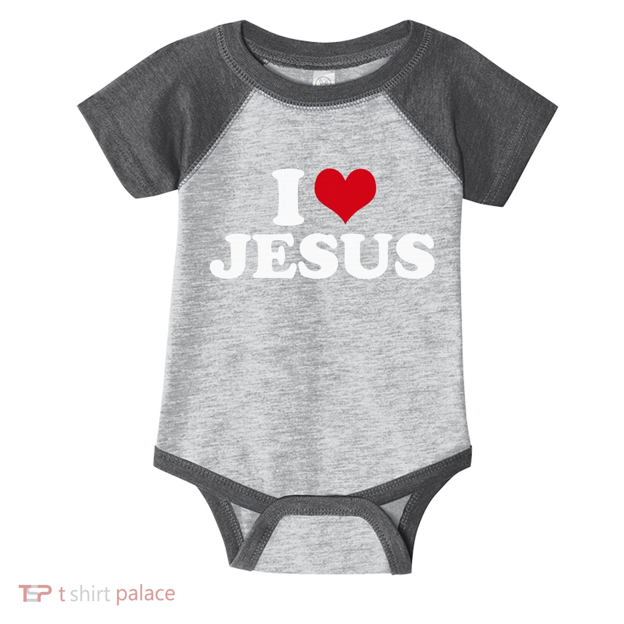 I Love Jesus I Heart Jesus Infant Baby Jersey Bodysuit