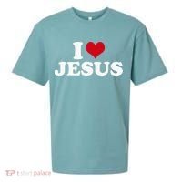 I Love Jesus I Heart Jesus Sueded Cloud Jersey T-Shirt thumb 0