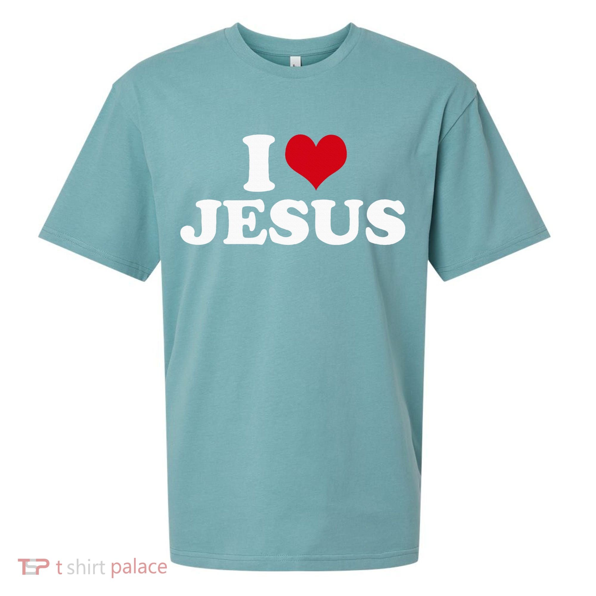 I Love Jesus I Heart Jesus Sueded Cloud Jersey T-Shirt