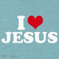 I Love Jesus I Heart Jesus Sueded Cloud Jersey T-Shirt thumb 2