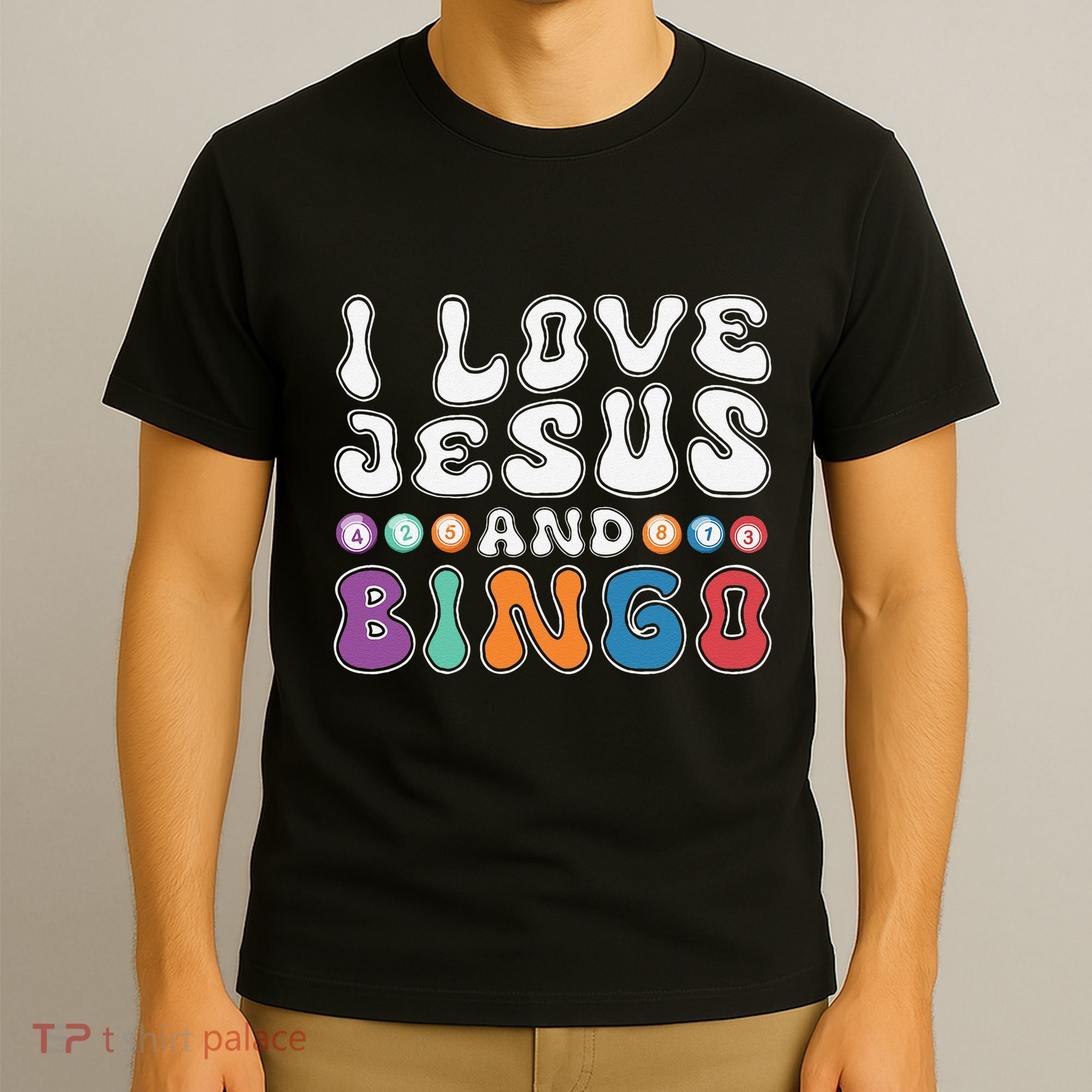 I Love Jesus And Bingo Christian Cross Board Games T-Shirt