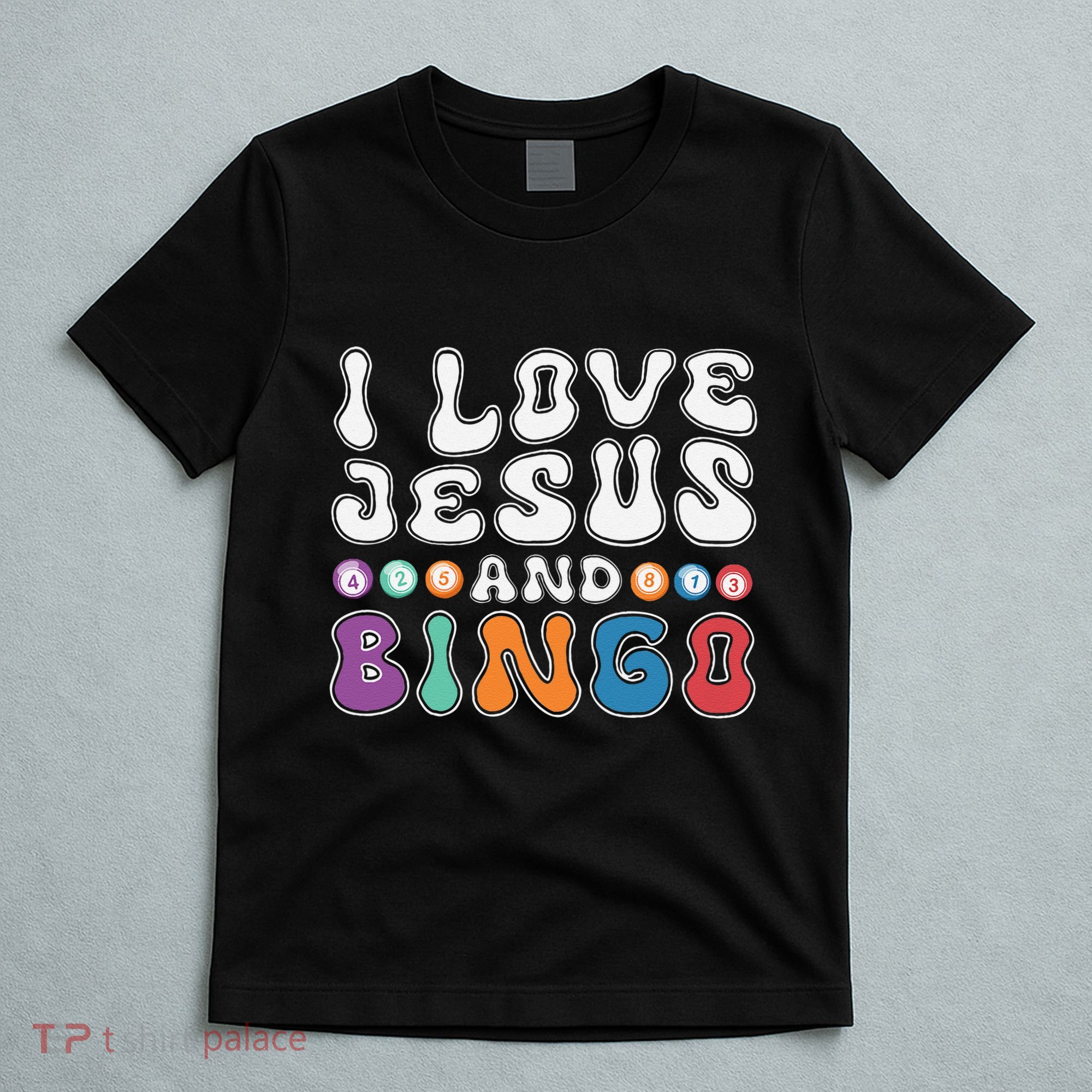 I Love Jesus And Bingo Christian Cross Board Games T-Shirt