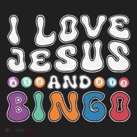 I Love Jesus And Bingo Christian Cross Board Games Beanie thumb 2