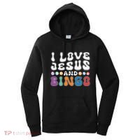 I Love Jesus And Bingo Christian Cross Board Games Women's Hoodie thumb 0