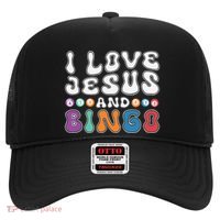 I Love Jesus And Bingo Christian Cross Board Games Hat thumb 0