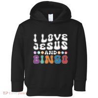 I Love Jesus And Bingo Christian Cross Board Games Toddler Hoodie thumb 0