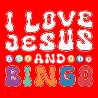 I Love Jesus And Bingo Christian Cross Board Games Santa Hat thumb 1