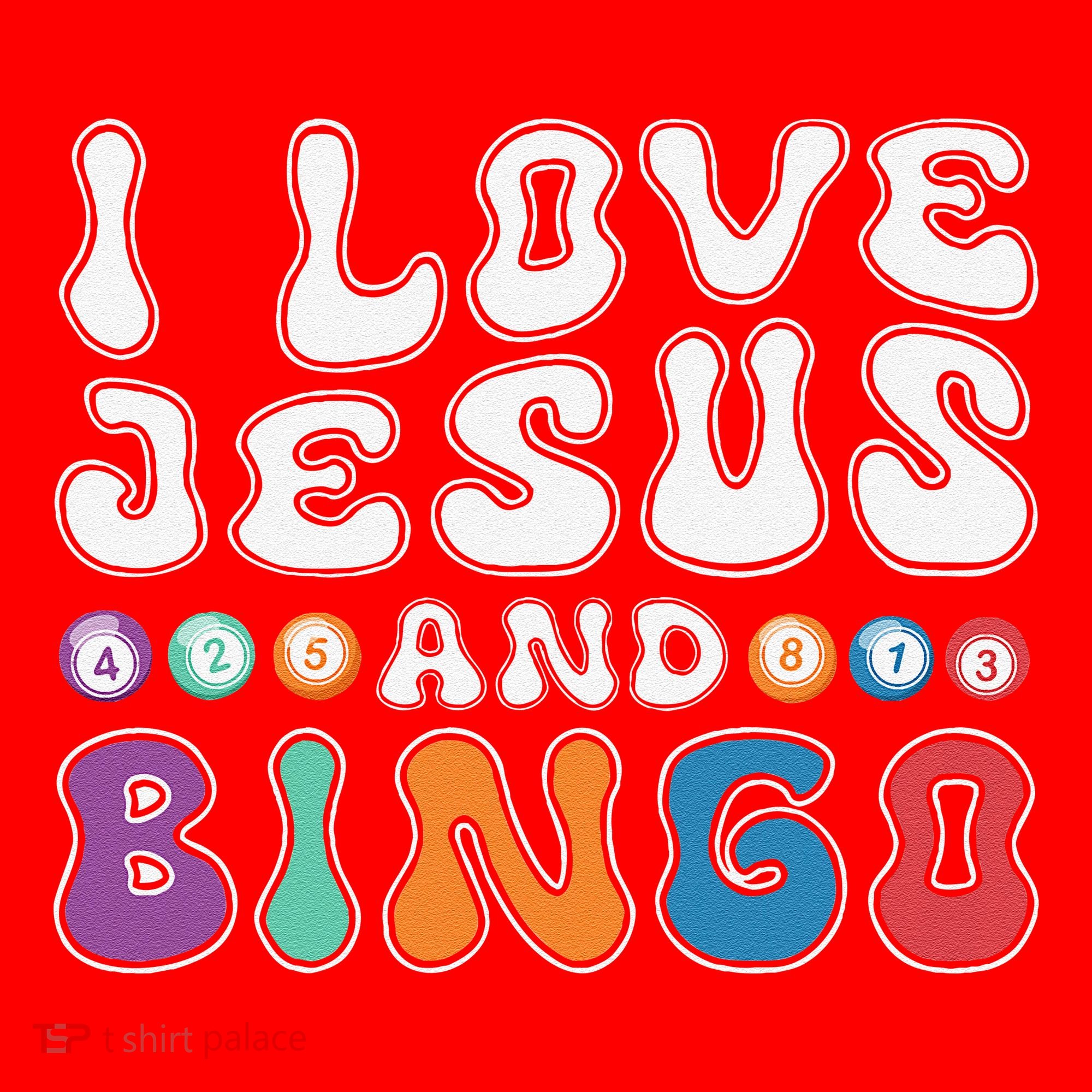 I Love Jesus And Bingo Christian Cross Board Games Santa Hat