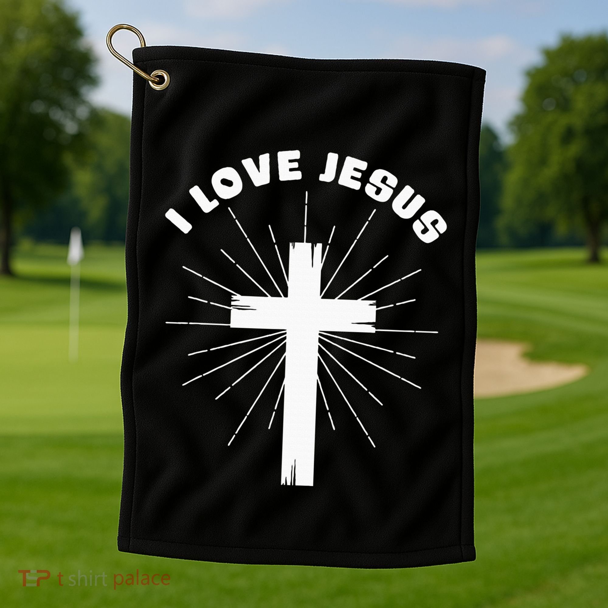 I Love Jesus Golf Towel